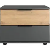 Wimex Feldmann-Wohnen Nachtkonsole graphit / Eiche Artisan, 52 / 38 /40cm, ohne Dekoration