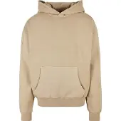 Urban Classics lässiger Herren Hoodie Rippstrick Rippbündchen 470 g/m² mit Baumwolle Beige