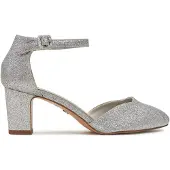 Tamaris Damen Pumps Fesselriemen Blockabsatz 1-24432-41, Größe:41 EU, Farbe:Silber