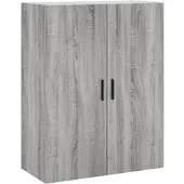 vidaXL Wandschrank Grau Sonoma 69,5x34x90 cm