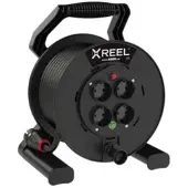 Pce 9250002-p Kabeltrommel XREEL 250 4xSSD nat Shutter 25m 3G1,5 H05VV-F schwarz BA IP20 9250002p
