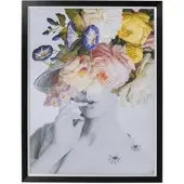 Kare Bild Frame Flower Lady Pastell 154 x 117 cm