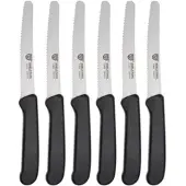 Gräwe Gemüsemesser 906.06 C1, Set, 11 cm Edelstahlklinge, Kunststoffgriff, 6 Stück