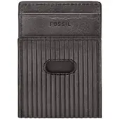 Fossil Leder Geldbörse Andrew Card Case Lead Gray grau