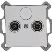 Kopp 941247083 ATHENIS - Antennensteckdose TV/RF, Farbe: stahl