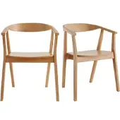 Miliboo Skandinavische Stühle aus Holz (2er-Set) BAHIA