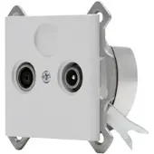Kopp 941234083 ATHENIS - Antennensteckdose TV/RF, Farbe: grau matt