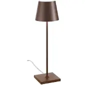 Zafferano Poldina 230V LED-Tischleuchte-Rost