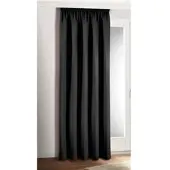 Homing Vorhang "Bernd" Gr. 1, schwarz, B:140cm H:245cm, Polyester, Gardinen, Vorhang, Fertigschal