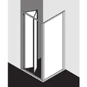 Kermi Falttür Nova 2000 90 x 185 cm, silber mattglanz, Kerolan Fontana