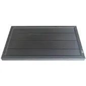 HOME DELUXE - WPC Bodenplatte GAIA - Farbe: Anthrazit, 105 x 63 x 5,5 cm - rutschfest und Splitterfrei I Solarduschenzubehör Fußmatte