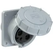 Pce 433-1 CEE-Anbausteckdose schräg (100x112) 63A 3p 1h IP67 POWER TWIST 4331
