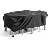 Oviala Business Gartentischhusse schwarz 200 x 130 cm