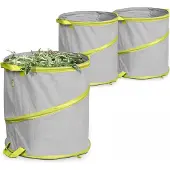Oviala Business 3er-Set Gartenabfallsäcke 85l Polyester grau