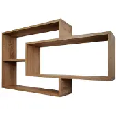 TRAUMMÖBEL Wandregal Eiche dunkel Bücherregal Holz Hängeregal Schweberegal