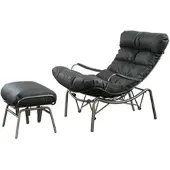 KAWOLA Relaxsessel ROWA Sessel Leder grau (B/H/T) 77x88x103 inklusive Hocker