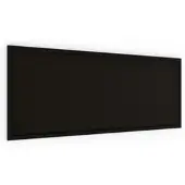 Allboards Pinnwand, Korktafel in Schwarz, 100×40 cm, Holzrahmen – Schwarz lackiert