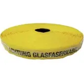 Kelmaplast Trassenwarnband Achtung Glasfaserkabel, mit Drahteinlage, gelb, 40mm x 250m