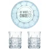 Nachtmann Whiskyglas Gravur Du Wirst Onkel, Whiskeygläser Set, Gravur, Geschenk, Kristallglas, 345 ml, 2er Set