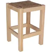 Aranaz MUEBLEAR - Rustikaler Hocker niedrig ohne Finish