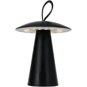 Wellhome - Schwarze wiederaufladbare Tischlampe Ø15x17cm