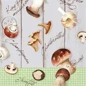 Mank Serviette Tissue Buliz (Pilze), 33 x 33 cm, 100 Stück