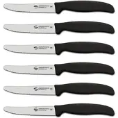 Sanelli Ambrogio Supra - Packung mit 6 halbgezahnten Tafelmessern 11 cm