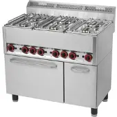 GGG Gasherd, 6 Flammen mit Elektrobackofen