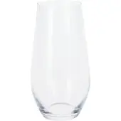 Wellhome - 4er-Set Trinkgläser aus Klarglas (580 ml) mit geprägtem Streifendesign