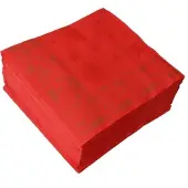 Ornamensa 50 Servietten Weihnachten Airlaid 40cm x 40cm rot mit Schneeflocken-Motiv