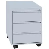 Steelboxx Büro Rollcontainer Bürocontainer 3 Schubladen Lichtgrau Maße: 55x40x59cm 505150X