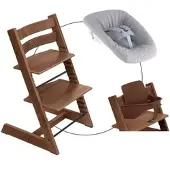 Stokke Tripp Trapp Bundle Treppenhochstuhl inkl. Newbornset Light Grey & Babyset, braun