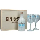 Gin Sul Geschenkset mit zwei Gläsern in Holzbox - Gin
