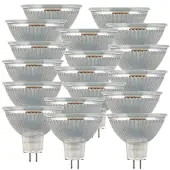 Luminea 18er-Set LED-Spots mit Glasgehäuse GU5.3, 3 W, 250 lm