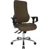 Topstar Sitness 55 Bürostuhl, Stoff braun, mit Armlehnen, SD69X L59