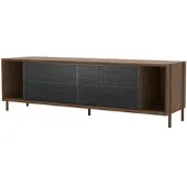 Harto - Gabin Sideboard 162 x 49 cm, Walnuss natur / schiefergrau