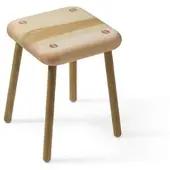 Auerberg - Holzkissen Hocker, Esche geölt / Eiche geölt