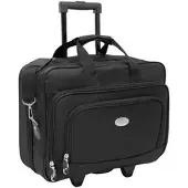 Böttcher-AG Business-Trolley Manager, 26 Liter, 2 Rollen, Weichschale, schwarz, mit Laptopfach bis 17 Zoll