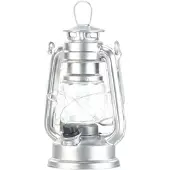 Lunartec Ultra helle Mini-LED-Sturmlampe, Batterie, 200lm, 3W, 8000 K, silbern