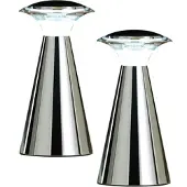 Lunartec Edelstahl LED-Tischleuchte, 2er Set