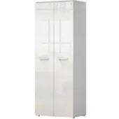 FABRYKA MEBLI IDCZAK Schwebetürenschrank Kleiderschrank Schrank Garderobe Franco (Weiß/Weiß) 80cm