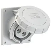 Pce 4232-1 CEE-Anbausteckdose schräg (92x100mm) 32A 3p 1h IP67 42321