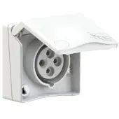 Pce 844-9v CEE-Anbausteckdose Design 16A 4p 9h IP44 (weiß) 8449v