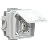 Pce 8830v Schutzkontakt-Unterputzsteckdose inkl. UP-Dose Design IP44 (weiß)