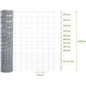MR-Zaun Wildzaun Knotengeflecht 160/20/15 L