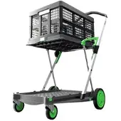 Clax Einkaufstrolley inkl. 45l Klappbox zusammenfaltbar Made in Germany