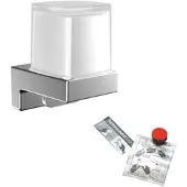 Emco cue Flüssigseifenspender Bundle bestehend aus Flüssigseifenspender und Klebeset, 010-8705