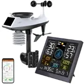 INFACTORY WLAN-Funk-Wetterstation mit XL-Farbdisplay, App, Weather Underground
