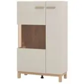 Möbel Kraft Vitrine Esperia , beige , Maße (cm): B: 77 H: 127,5 T: 35.0