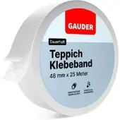 Gauder Doppelseitiges-Klebeband CT-25000, ablösbar, gewebeverstärkt, weiß, PVC, 48mm x 25m
